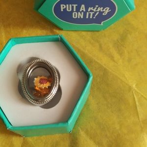 Origami Owl Ring with Sunflower Charms
